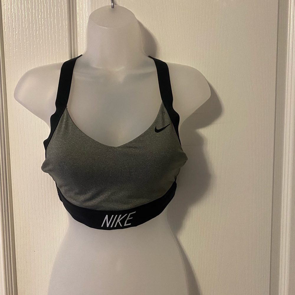 Nike bra. Size M. Grey & black.